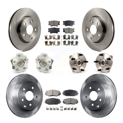 Hub Bearing Brake Rotor & Pad Front Rear Kit (10Pc) For Toyota RAV4 Lexus HS250h