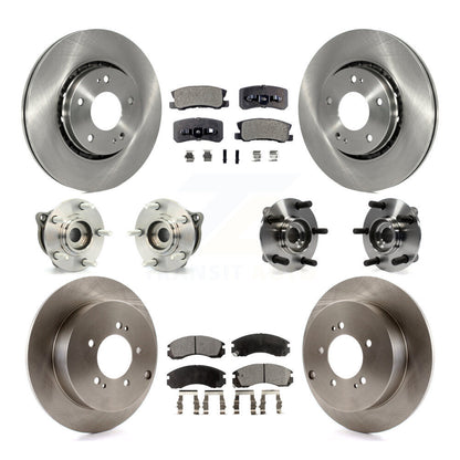 Hub Bearing Disc Brake Rotor And Pad Front Rear Kit (10Pc) For Mitsubishi Lancer