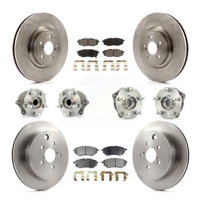Hub Bearing Disc Brake Rotor Pad Front Rear Kit (10Pc) For Subaru Outback Legacy