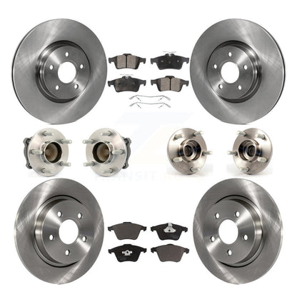 Hub Bearing Disc Brake Rotor And Pad Front Rear Kit (10Pc) For Volvo S40 V50 C70