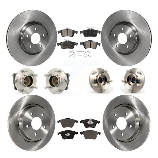 Hub Bearing Disc Brake Rotor And Pad Front Rear Kit (10Pc) For Volvo S40 V50 C70