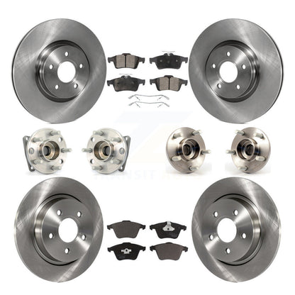 Hub Bearing Disc Brake Rotor And Pad Front Rear Kit (10Pc) For Volvo S40 V50 AWD
