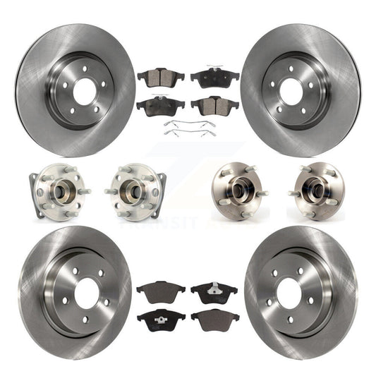 Hub Bearing Disc Brake Rotor And Pad Front Rear Kit (10Pc) For Volvo S40 V50 AWD