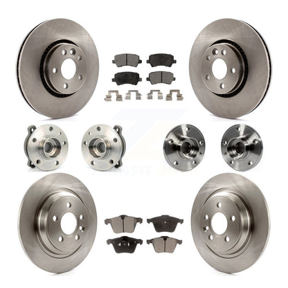 Hub Bearing Disc Brake Rotor & Pad Front Rear Kit (10Pc) For Volvo S60 V60 Cross