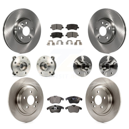 Hub Bearing Brake Rotor & Pads Front Rear Kit (10Pc) For 2013-2014 Volvo S60 AWD