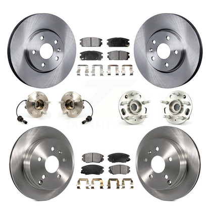 Hub Bearing Disc Brake Rotor Pad Front Rear Kit (10Pc) For Chevrolet Equinox GMC
