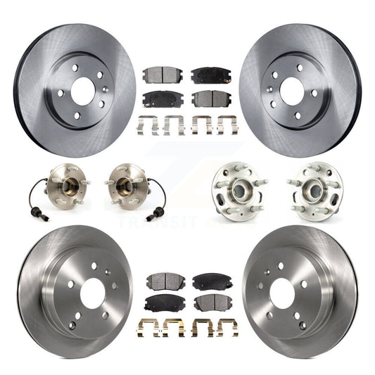 Hub Bearing Disc Brake Rotor Pad Front Rear Kit (10Pc) For Chevrolet Equinox GMC