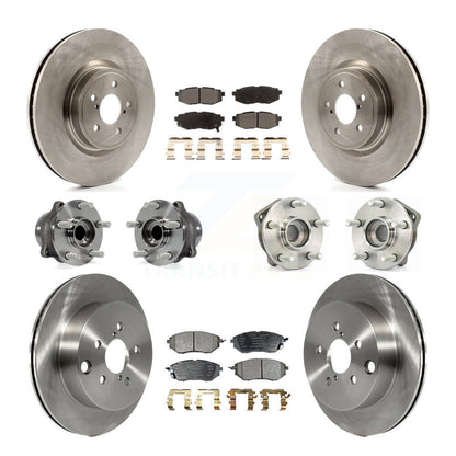 Hub Bearing Brake Rotor Pads Front Rear Kit (10Pc) For 2014 Subaru Forester 2.0L