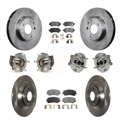 Hub Bearing Brake Rotor & Pad Front Rear Kit (10Pc) For 2013-2015 Mazda CX-5 FWD