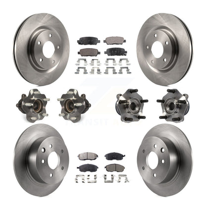 Hub Bearing Brake Rotor Pad Front Rear Kit (10Pc) For Nissan Sentra Turbocharged