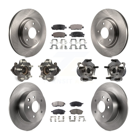 Hub Bearing Brake Rotor Pad Front Rear Kit (10Pc) For Nissan Sentra Turbocharged