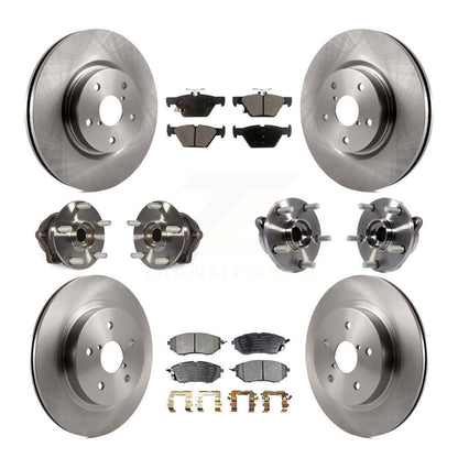 Hub Bearing Disc Brake Rotor Pad Front Rear Kit (10Pc) For Subaru Outback Legacy