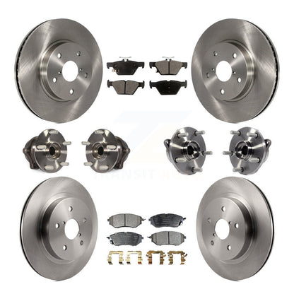 Hub Bearing Brake Rotor & Pads Front Rear Kit (10Pc) For 2015 Subaru Legacy 2.5L