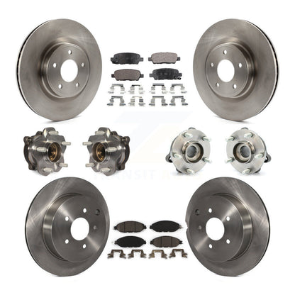 Hub Bearing Brake Rotor & Pad Front Rear Kit (10Pc) For Nissan Pathfinder Murano