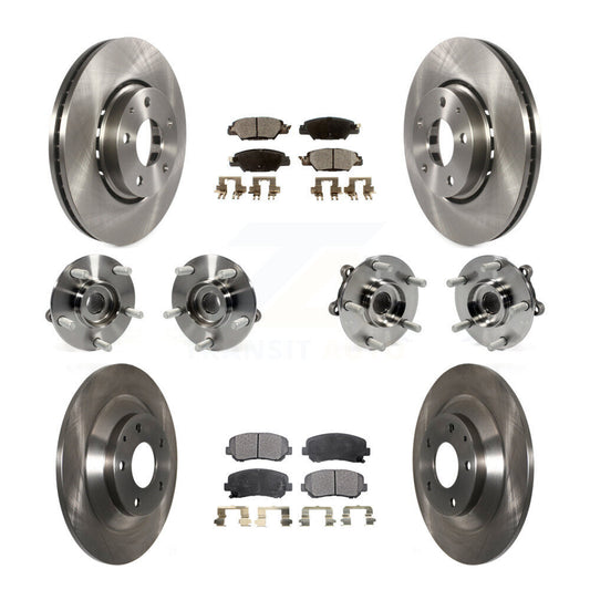 Hub Bearings Disc Brake Rotors And Pads Front Rear Kit (10Pc) For Mazda CX-5