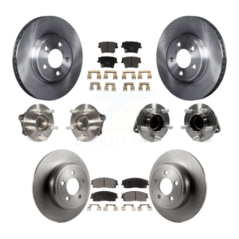 Hub Bearing Brake Rotor Pad Front Rear Kit (10Pc) For Dodge Charger Chrysler 300