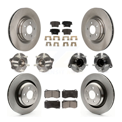 Hub Bearings Disc Brake Rotors And Pads Front Rear Kit (10Pc) For Dodge Charger