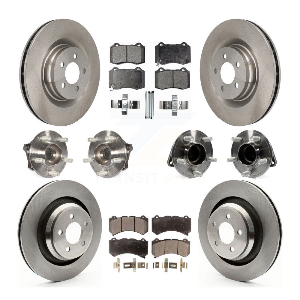 Hub Bearing Brake Rotor & Pad Front Rear Kit (10Pc) For Dodge Challenger Charger
