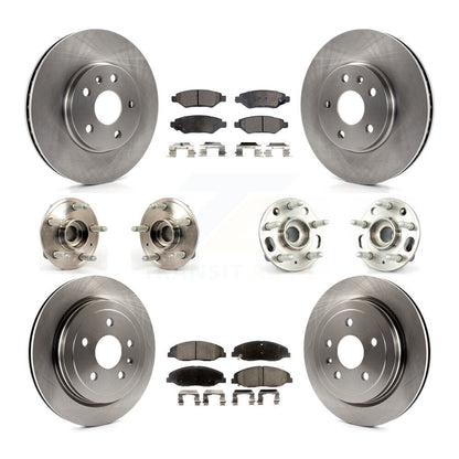 Hub Bearings Disc Brake Rotors And Pads Front Rear Kit (10Pc) For Cadillac CTS