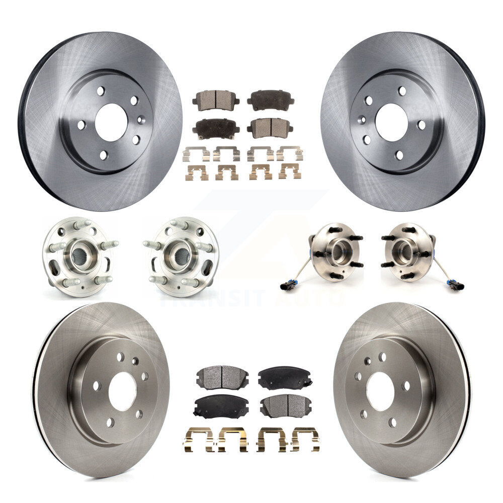 Hub Bearing Disc Brake Rotor And Pad Front Rear Kit (10Pc) For 2010 Buick Allure