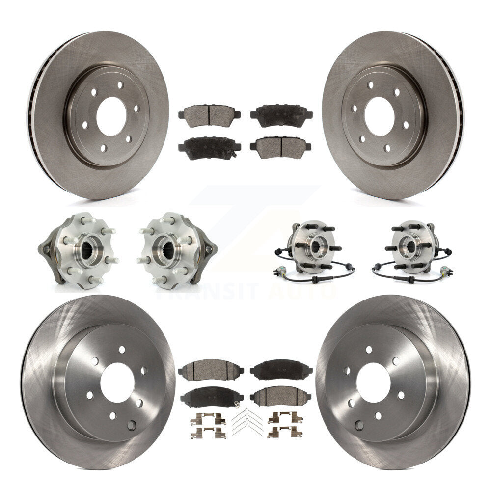 Hub Bearing Disc Brake Rotor And Pad Front Rear Kit (10Pc) For Nissan Pathfinder
