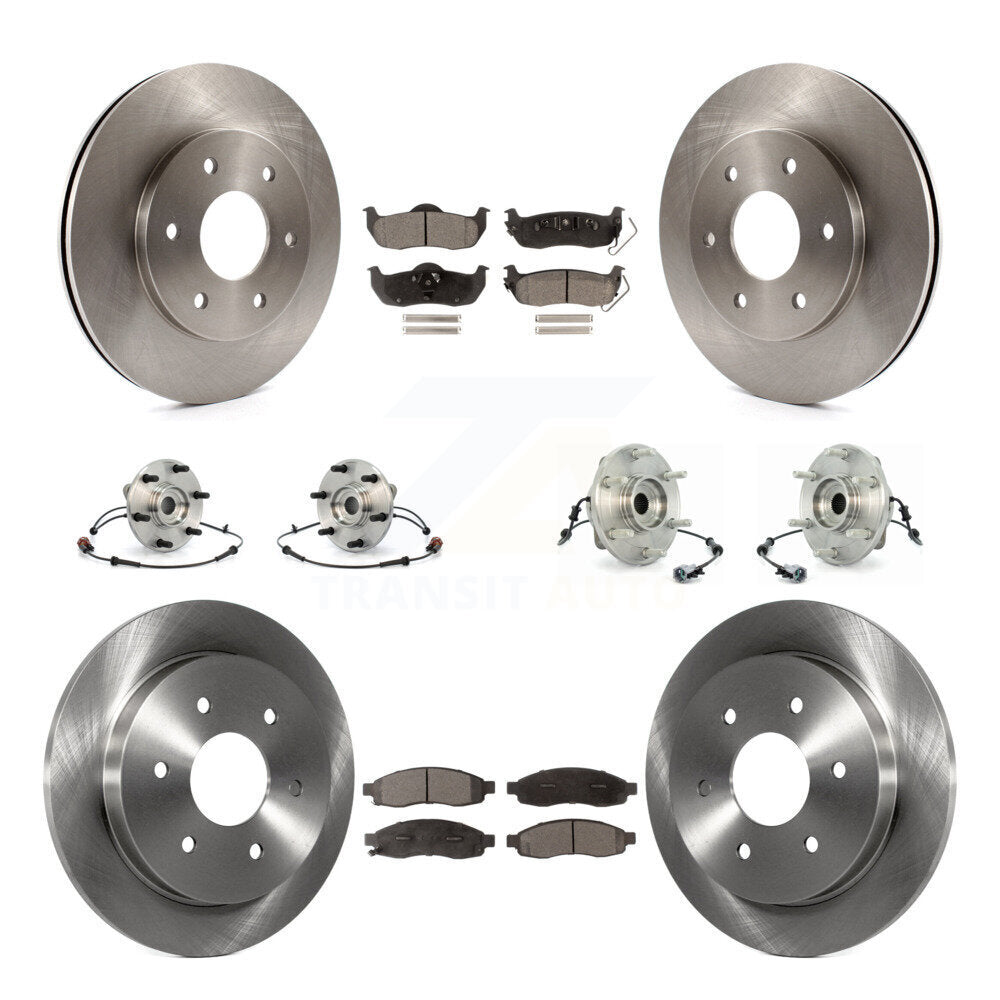 Hub Bearing Brake Rotor & Pad Front Rear Kit (10Pc) For Nissan Pathfinder Armada