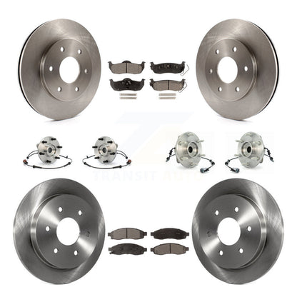 Hub Bearing Brake Rotor & Pad Front Rear Kit (10Pc) For Nissan Pathfinder Armada