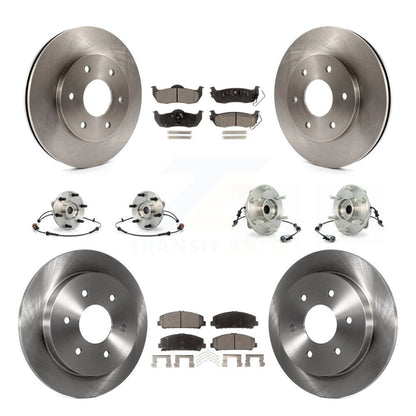 Hub Bearings Disc Brake Rotors And Pads Front Rear Kit (10Pc) For INFINITI QX56