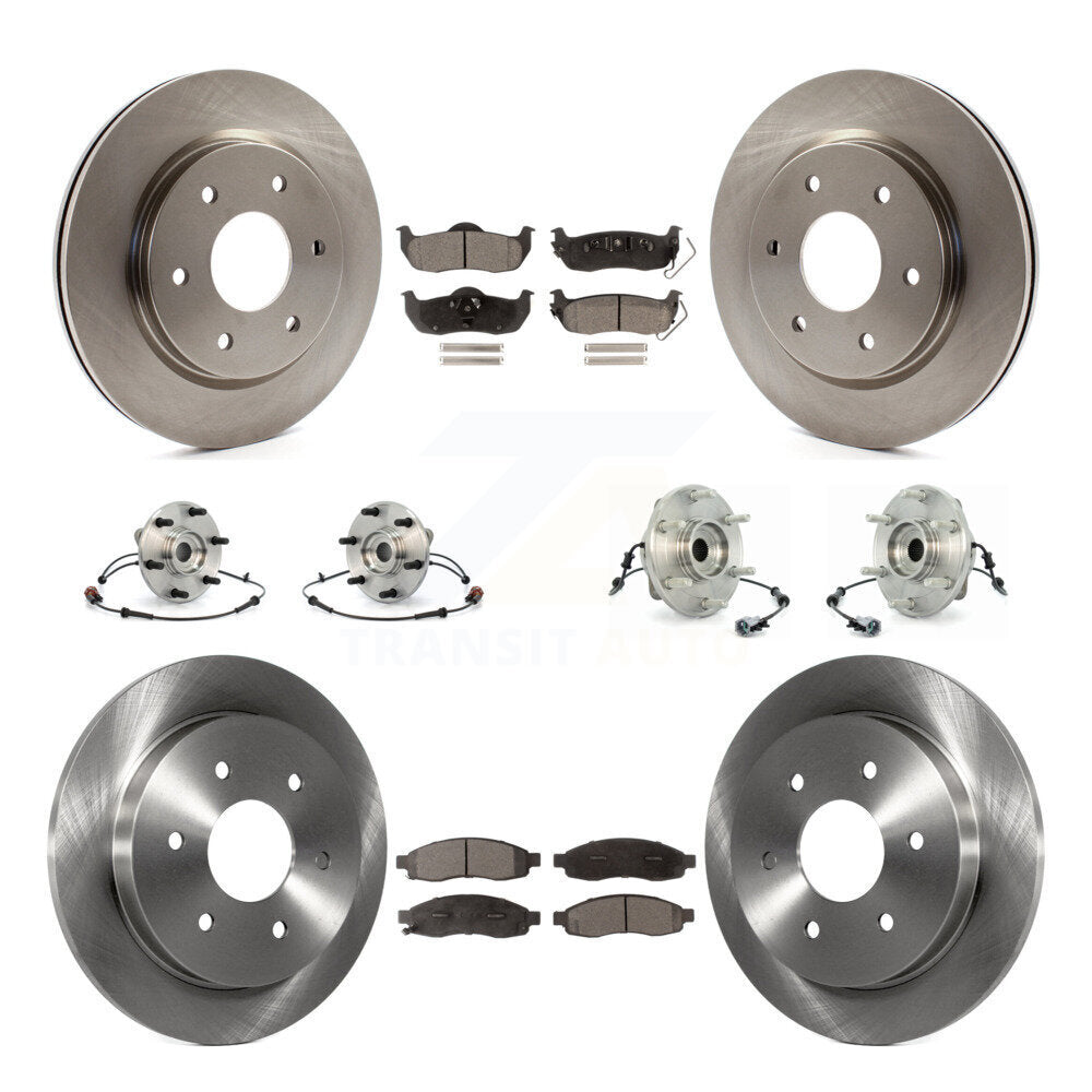 Hub Bearings Disc Brake Rotors And Pads Front Rear Kit (10Pc) For INFINITI QX56