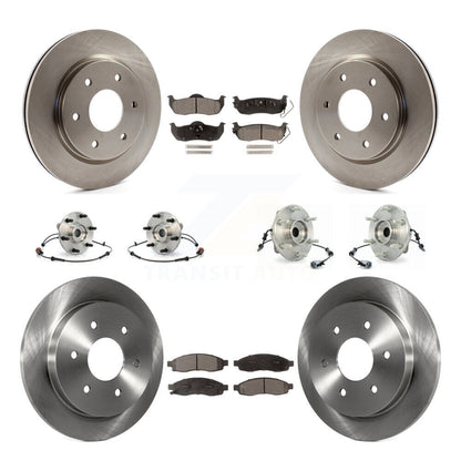 Hub Bearings Disc Brake Rotors And Pads Front Rear Kit (10Pc) For INFINITI QX56