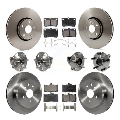 Hub Bearing Brake Rotor & Pad Front Rear Kit (10Pc) For Lexus IS350 GS350 GS450h