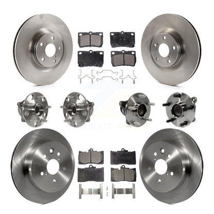 Hub Bearing Brake Rotor & Pad Front Rear Kit (10Pc) For Lexus IS350 GS350 GS450h