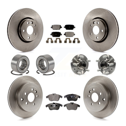 Hub Bearing Brake Rotor Pads Shoe Front Rear Kit (10Pc) For 08-11 Land Rover LR2