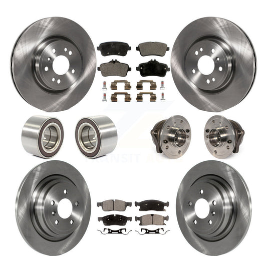 Hub Bearing Brake Rotor & Pad Shoe Front Rear Kit (10Pc) For Mercedes-Benz ML350
