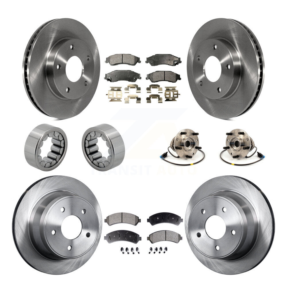 Hub Bearing Brake Rotor Pads Shoe Front Rear Kit (10Pc) For Chevrolet GMC Blazer