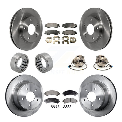 Hub Bearing Brake Rotor Pads Shoe Front Rear Kit (10Pc) For Chevrolet GMC Blazer