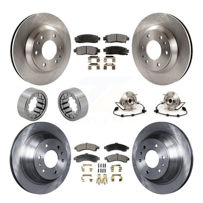 Hub Bearing Brake Rotor & Pad Shoe Front Rear Kit (10Pc) For GMC Envoy Chevrolet