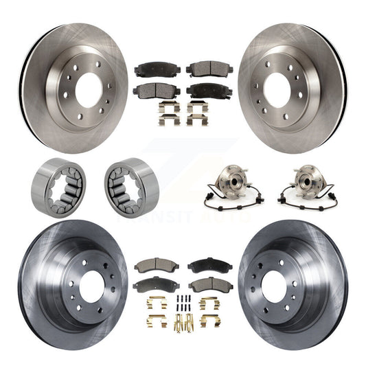 Hub Bearing Brake Rotor & Pad Shoe Front Rear Kit (10Pc) For GMC Envoy Chevrolet