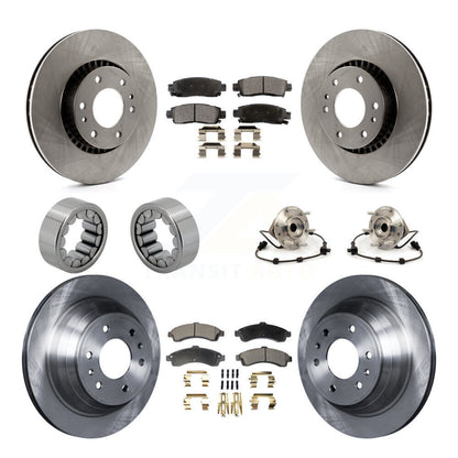 Hub Bearing Brake Rotor & Pad Shoe Front Rear Kit (10Pc) For Chevrolet GMC Envoy