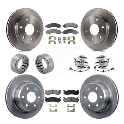 Hub Bearing Brake Rotor & Pad Shoe Front Rear Kit (10Pc) For Chevrolet Avalanche