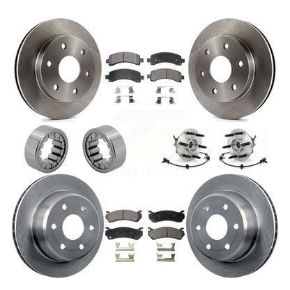 Hub Bearing Brake Rotor Pad Shoe Front Rear Kit (10Pc) For Chevrolet Express GMC