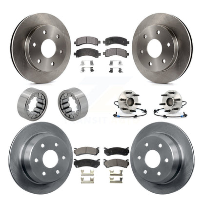 Hub Bearing Brake Rotor Pad Shoe Front Rear Kit For Chevrolet Avalanche 1500 RWD