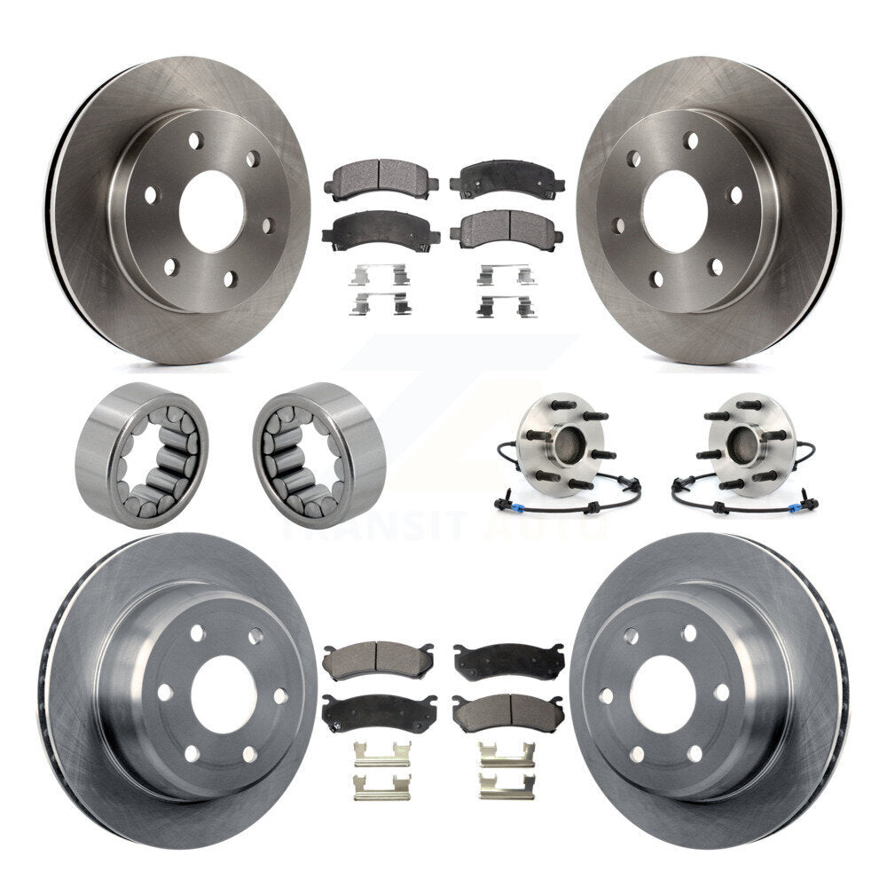Hub Bearing Brake Rotor & Pad Shoe Front Rear Kit (10Pc) For Chevrolet Avalanche