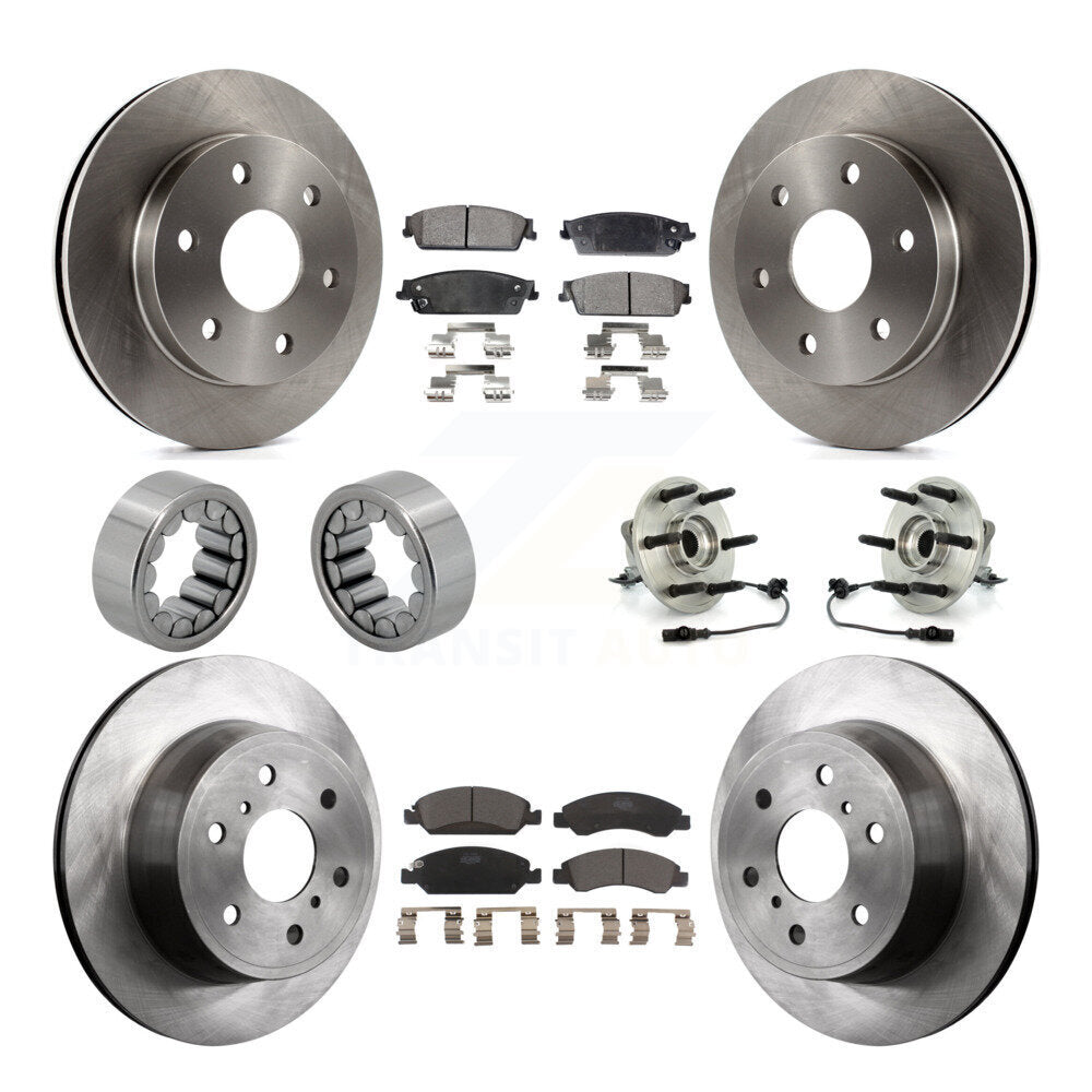Hub Bearing Disc Brake Rotor Pads Shoe Front Rear Kit (10Pc) For GMC Sierra 1500