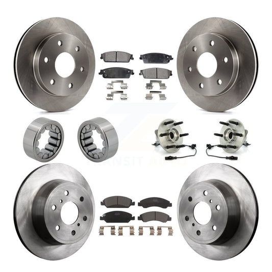 Hub Bearing Disc Brake Rotor Pads Shoe Front Rear Kit (10Pc) For GMC Sierra 1500
