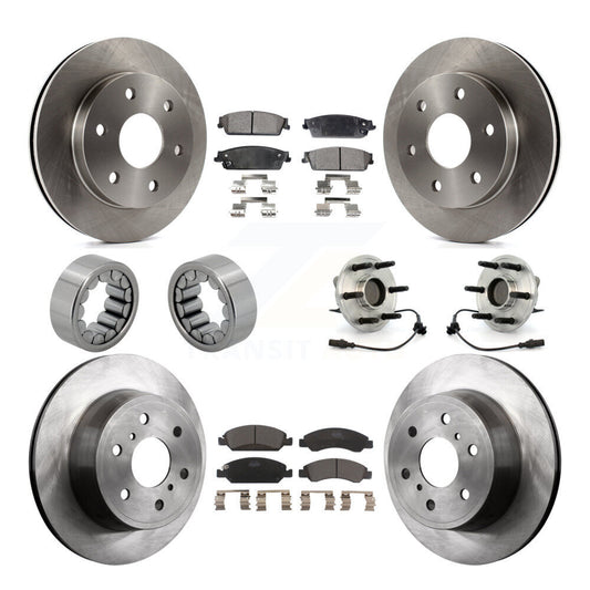 Hub Bearing Disc Brake Rotor Pads Shoe Front Rear Kit (10Pc) For GMC Sierra 1500