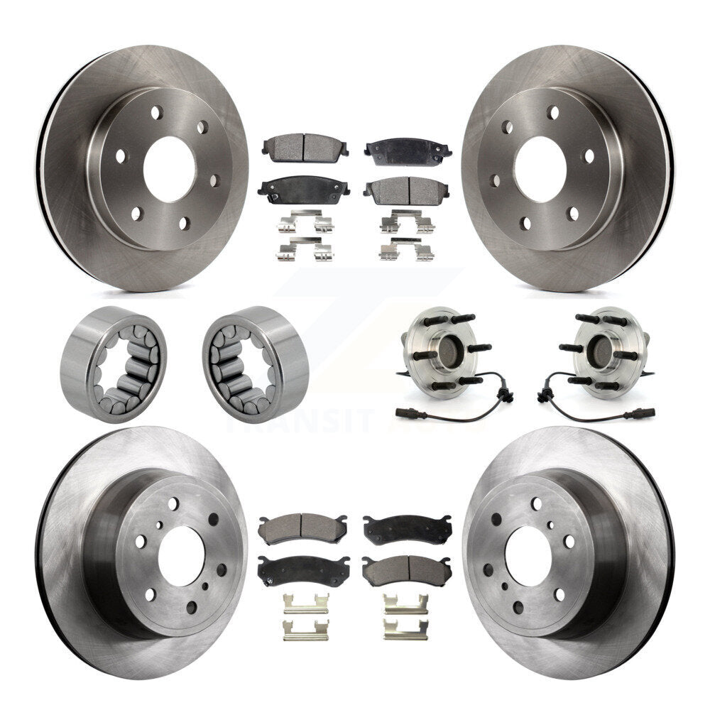 Hub Bearing Brake Rotor And Pad Shoe Front Rear Kit For Chevrolet Silverado 1500