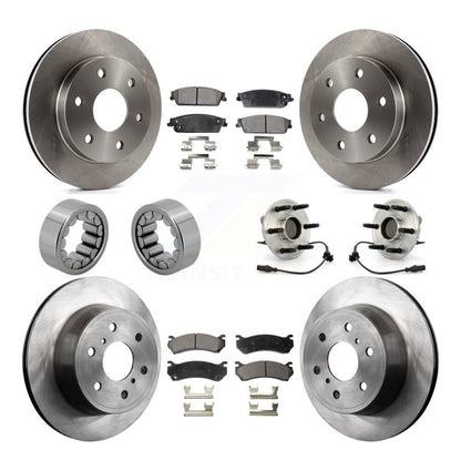 Hub Bearing Brake Rotor And Pad Shoe Front Rear Kit For Chevrolet Silverado 1500
