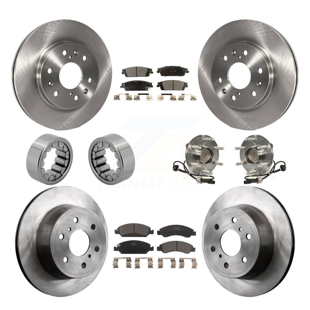Hub Bearing Brake Rotor Pad Shoe Front Rear Kit (10Pc) For GMC Sierra 1500 Tahoe