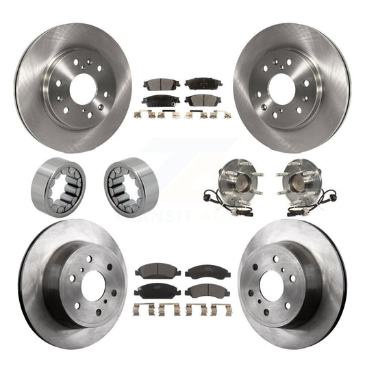 Hub Bearing Brake Rotor Pad Shoe Front Rear Kit (10Pc) For GMC Sierra 1500 Tahoe